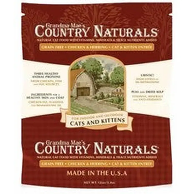 Grandma Mae's Country Naturals Grain-Free Chicken & Herring Recipe Dry Cat Food, 3 Lb
