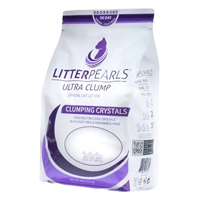Litter Pearls Ultra Clump Unscented Crystal Clumping Cat Litter 8lb