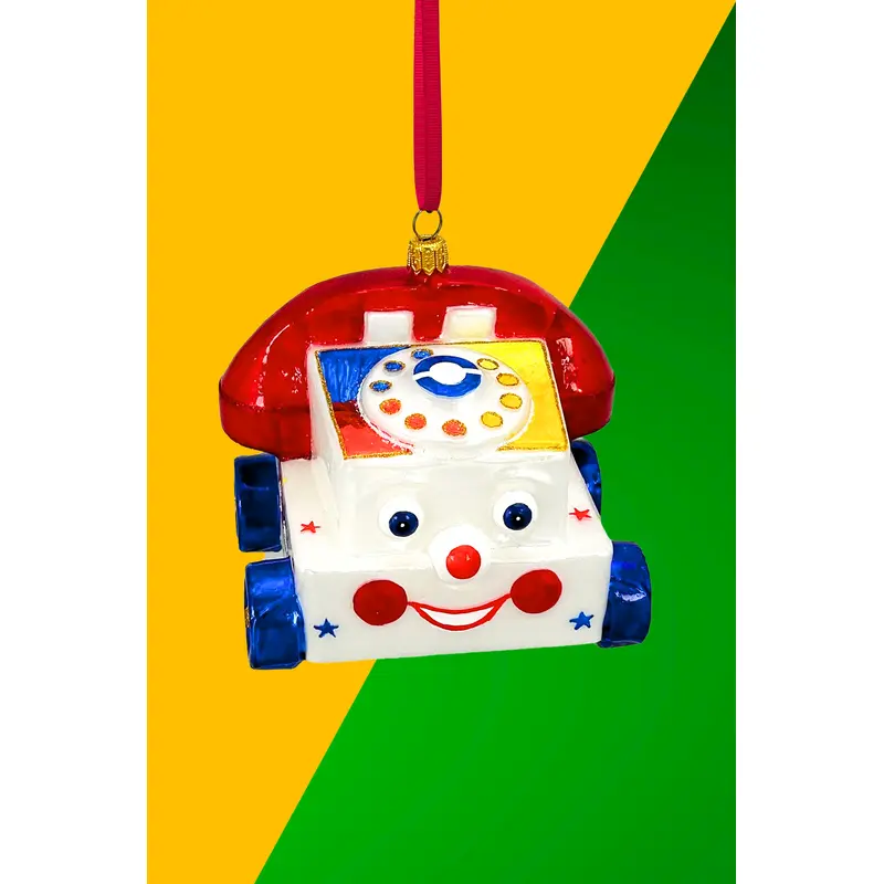 Erik's Telephone Polish Glass Christmas Ornament