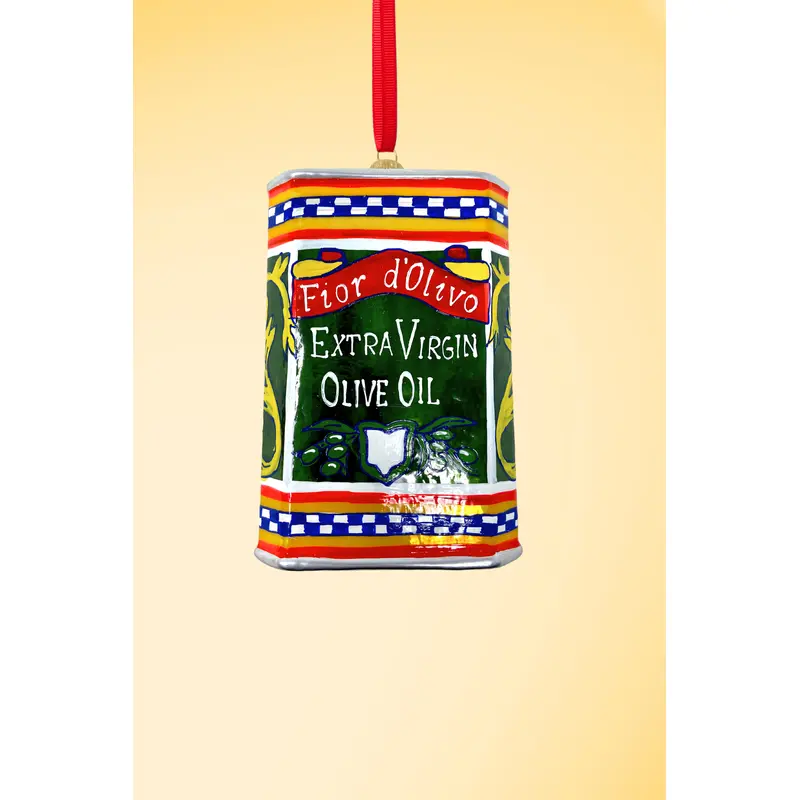 Extra Virgin Olive Oil Polish Glass Ornament