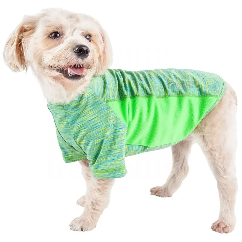 Pet Life Active Warf Speed Sporty Performance Dog T-Shirt in Green