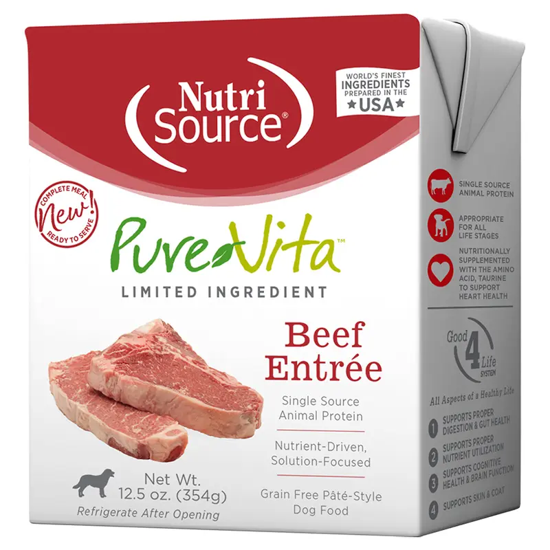 PureVita Beef Entree Dog Food 12.5oz