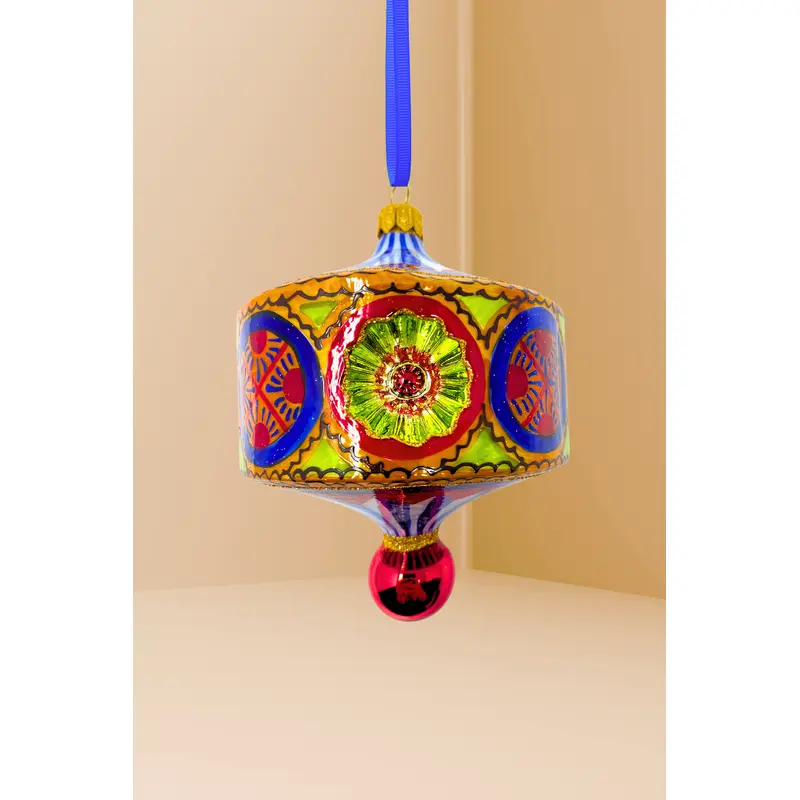 Sirena Lantern Glass Christmas Ornament