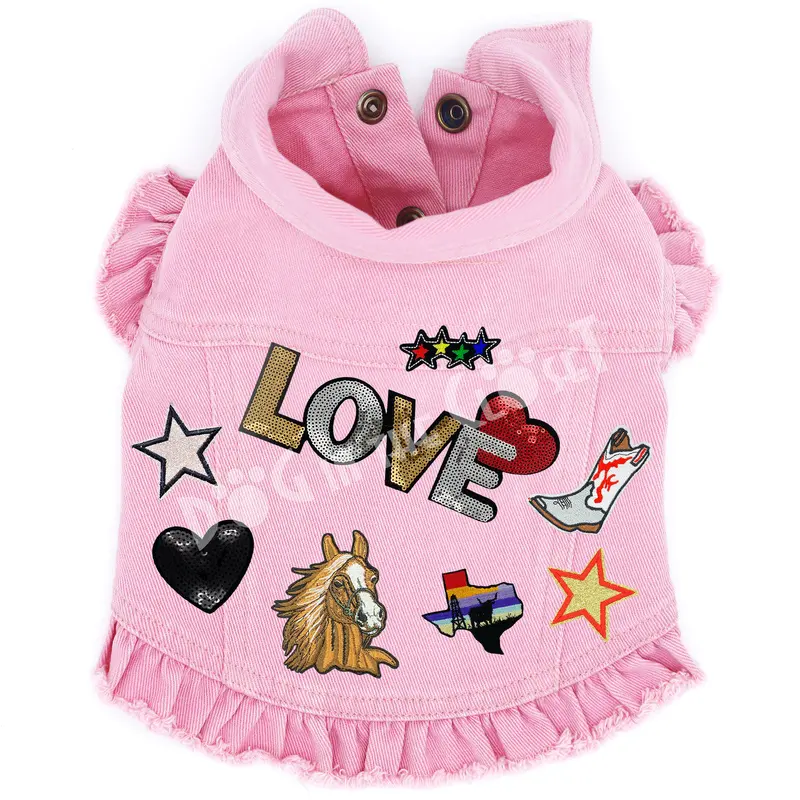 Love Texas  Denim Dog Jacket