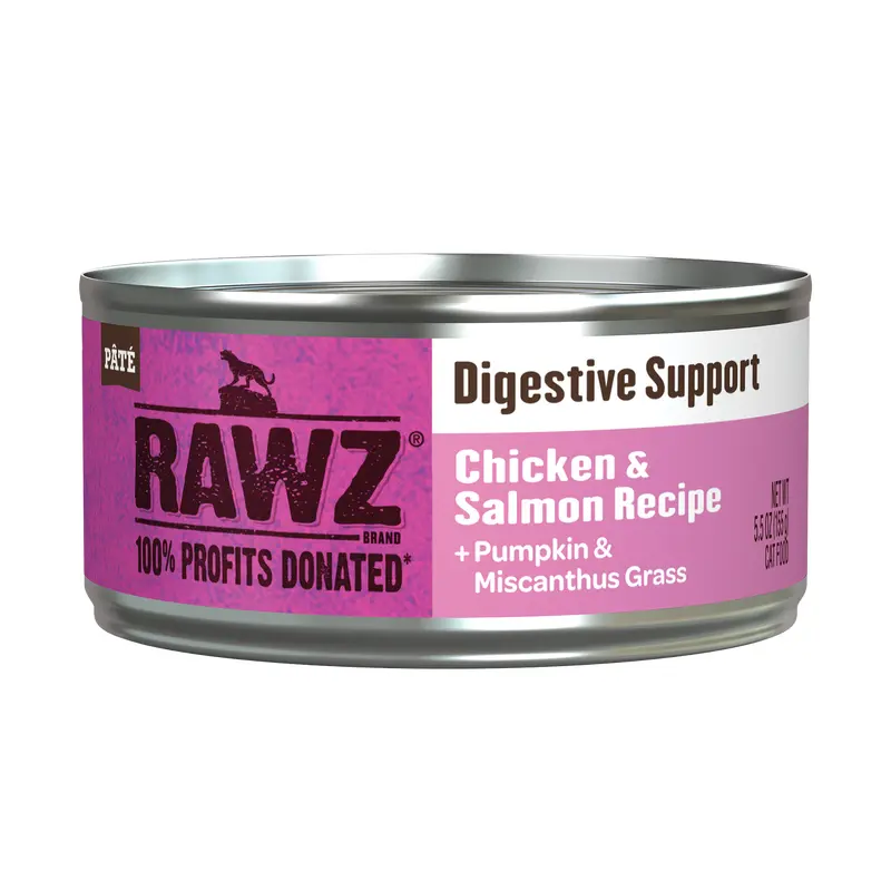 Rawz Digestive Support Chicken, Salmon & Pumpkin Cat Canned 5.5oz