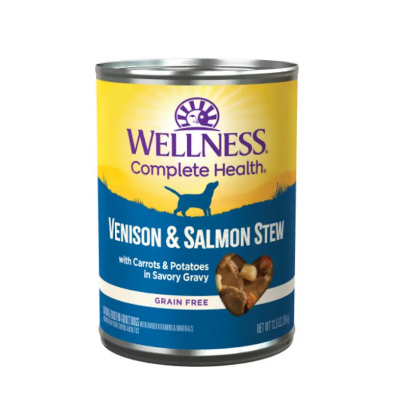 Wellness Grain Free Natural Venison & Salmon Stew with Potato and Carrots Wet Canned Dog Food