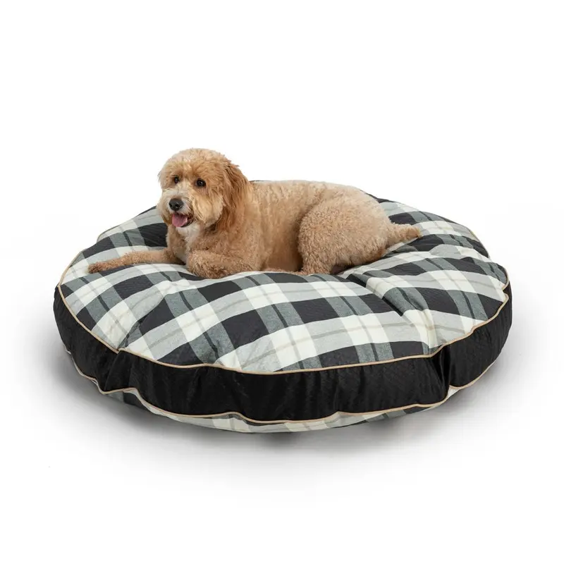 Snoozer Pool & Patio Round Dog Bed XL Barkely Black Diamond