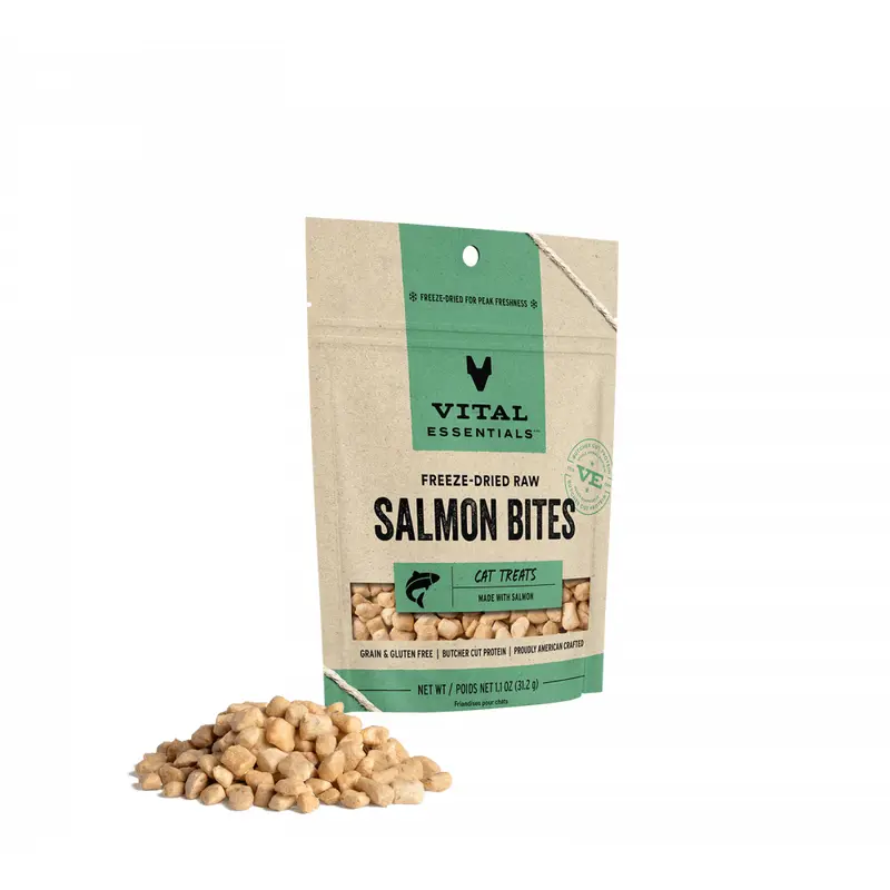 Vital Essentials Vital Cat Freeze Dried Grain Free Wild Alaskan Salmon Cat Treats