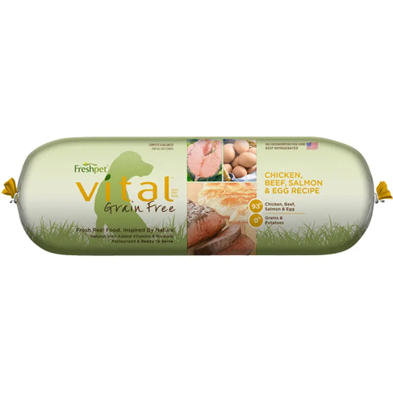 Vital Grain Free Chicken, Beef, Salmon & Egg Dog Food Recipe