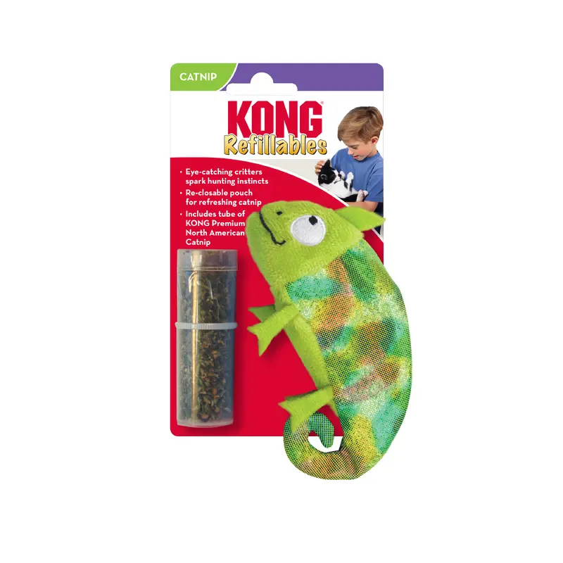 Kong Cat Toy Refillables Chameleon with Catnip