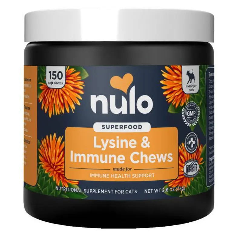 Nulo Superfood Lysine & Immune Supplement Chews for Cats