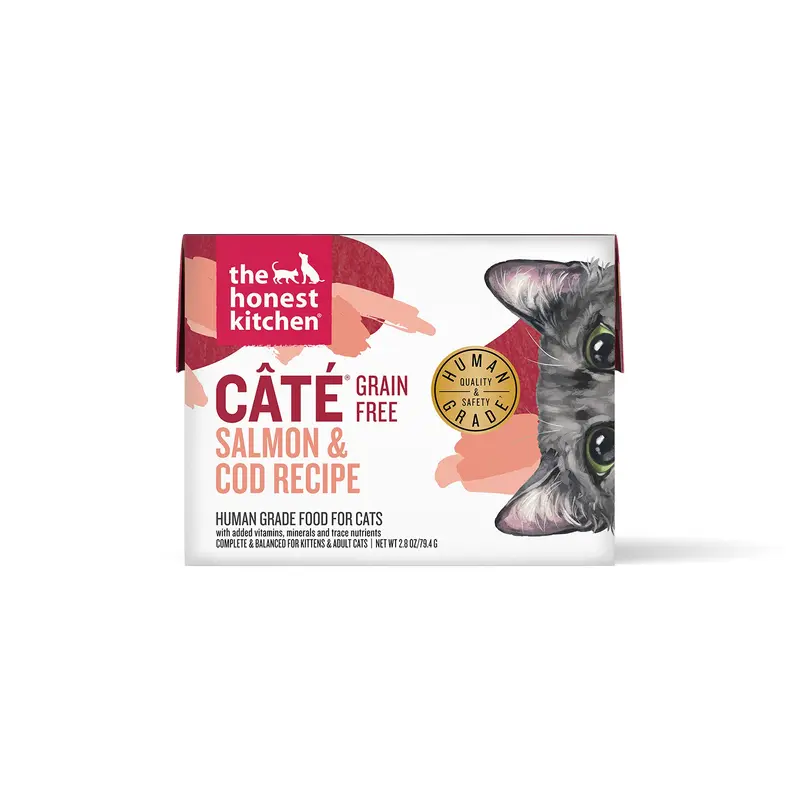 The Honest Kitchen Ct Grain Free Salmon & Cod Pt Wet Cat Food, 2.8oz