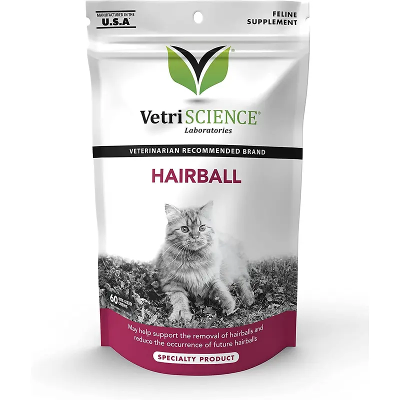 VetriScience Hairball Control Supplement for Cats 60ct