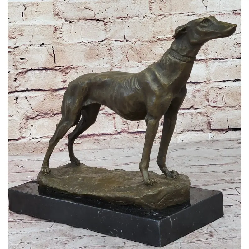 FREMIET GREYHOUNDS RACING DOG BRONZE SCULPTURE HOT CAST HOME OFFICE DECORATION
