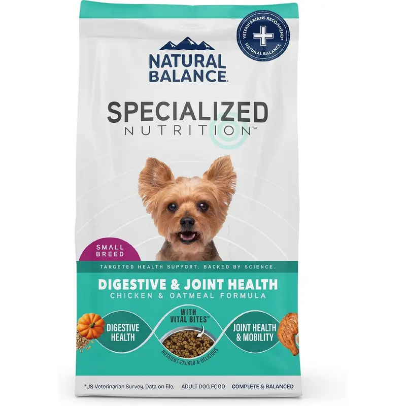 Natural Balance Small Breed Digestive & Joint Health Dry Dog Food - Chicken & Oatmeal - 12lb