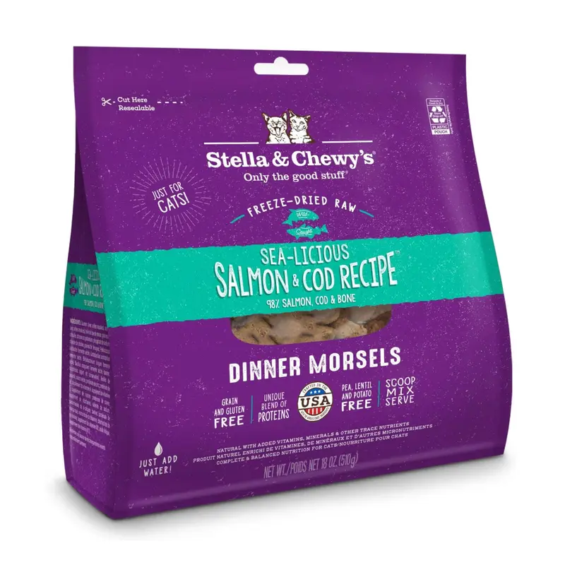 Stella & Chewy's Cat Freeze-Dried Sea-Licious Salmon & Cod