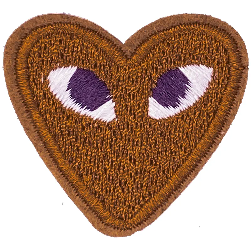 Heart with Eyes (Brown) - Patch