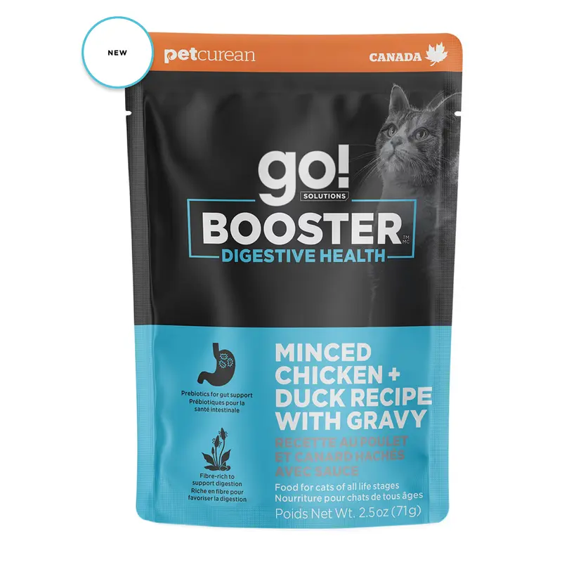 Go! Solutions Cat Booster Digestive Health Chicken + Duck Minced