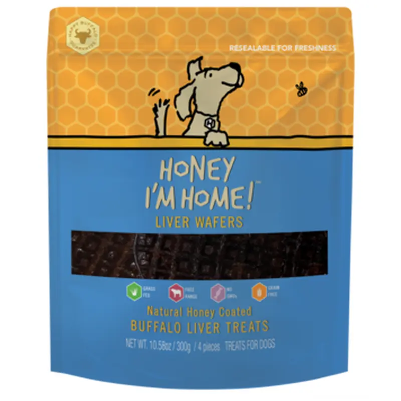 Honey I'm Home Buffalo Liver Waffers 5 ct.