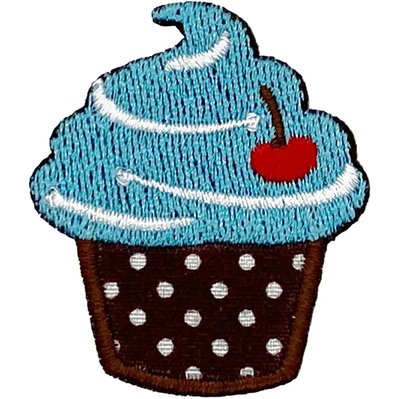 Cupcake 7 (Blue & Brown Dot) - Patch