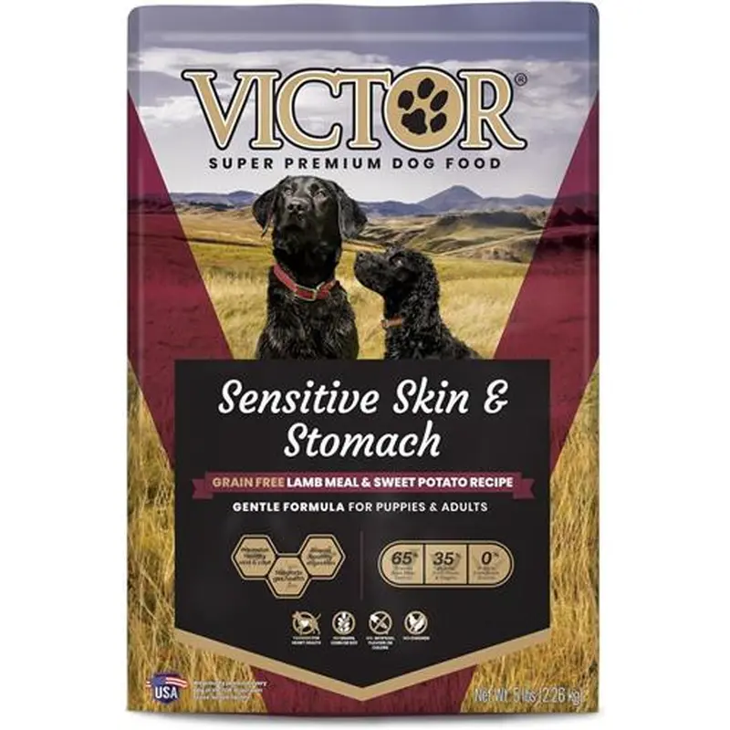 Victor Dog Food Sensitive Skin & Stomach Grain Free Lamb & Sweet Potato, 5lb