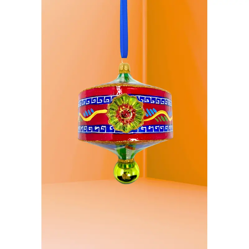 Sinfonia Lantern Glass Christmas Ornament