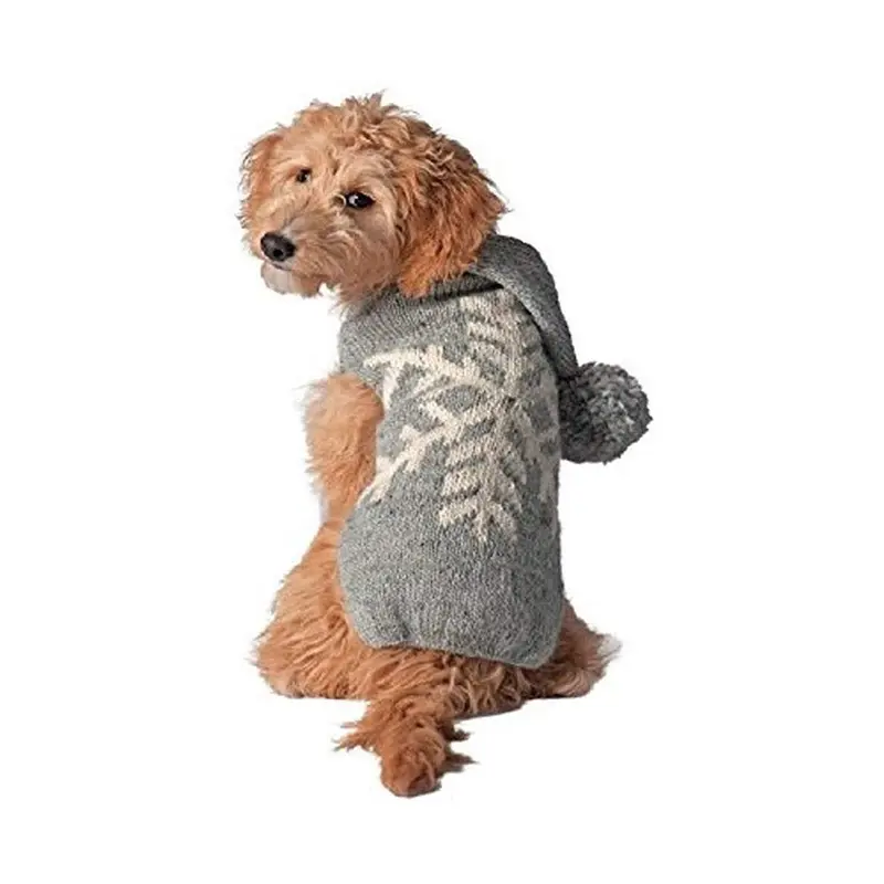 Gray Alpaca Snowflake Sweater
