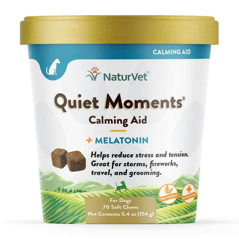 NaturVet Quiet Moments Calming Aid for Dogs Soft Chews 70ct