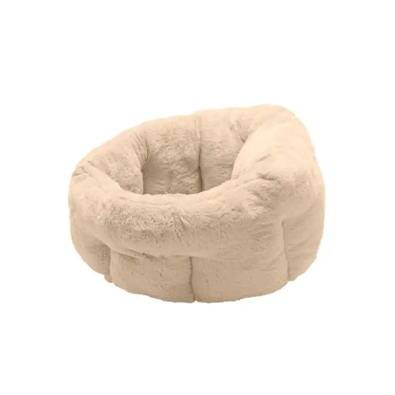 Fur Haven Pet Products Luxury Faux Fur Warming Cuddler Pet Bed Small