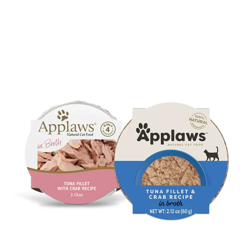 Applaws Natural Wet Cat Food Tuna Fillet & Crab Recipe in Broth (2.12oz)