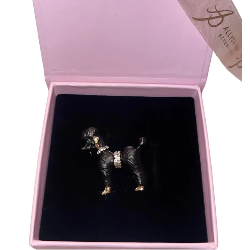 Black Poodle Brooch