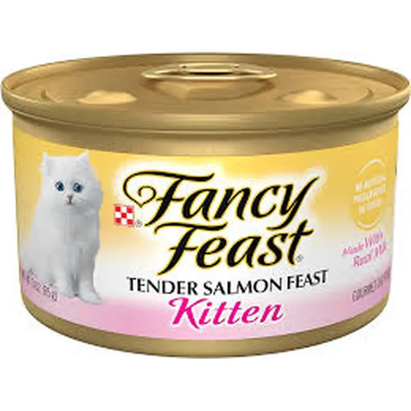 Fancy Feast Kitten Tender Salmon Feast Wet Cat Food (3oz)