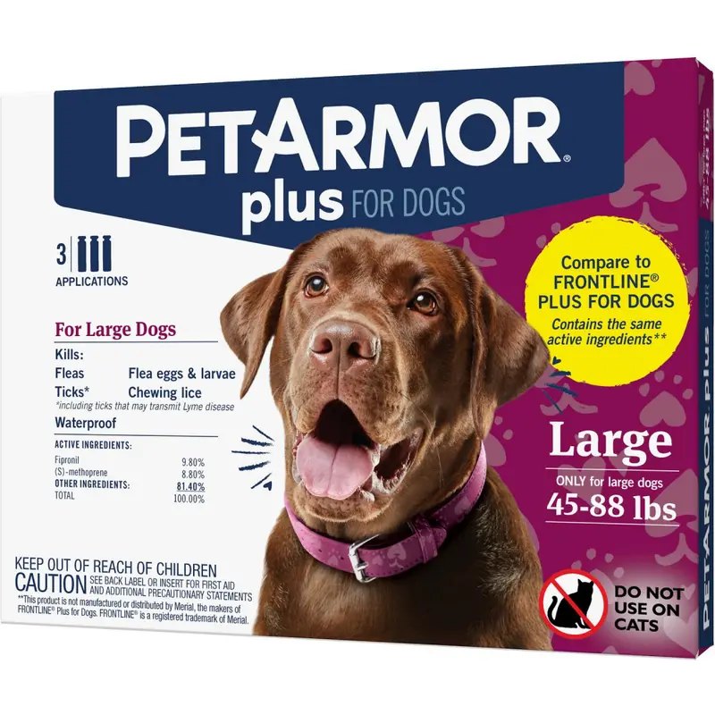 PetArmor Plus Flea & Tick Spot Treatment for Dogs 45-88 lbs