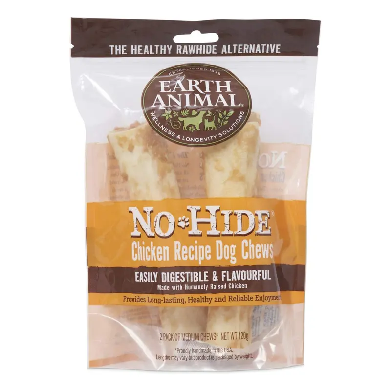 Earth Animal No Hide Chicken Chews Dog Treats 11" 2pk