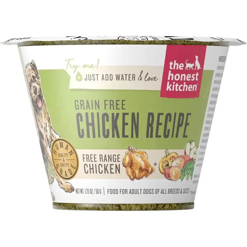The Honest Kitchen Grain Free Dehydrated Dog Food - Free Range Chicken - 1.75oz Individual Cup