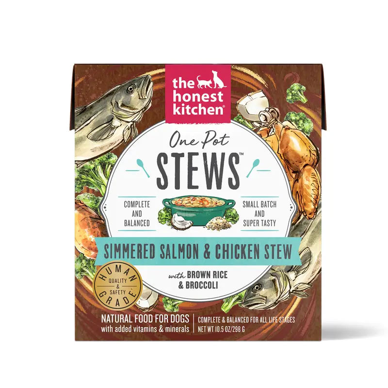 The Honest Kitchen One Pot Stews Wet Dog Food - Simmered Salmon & Chicken - 10.5oz Pouch