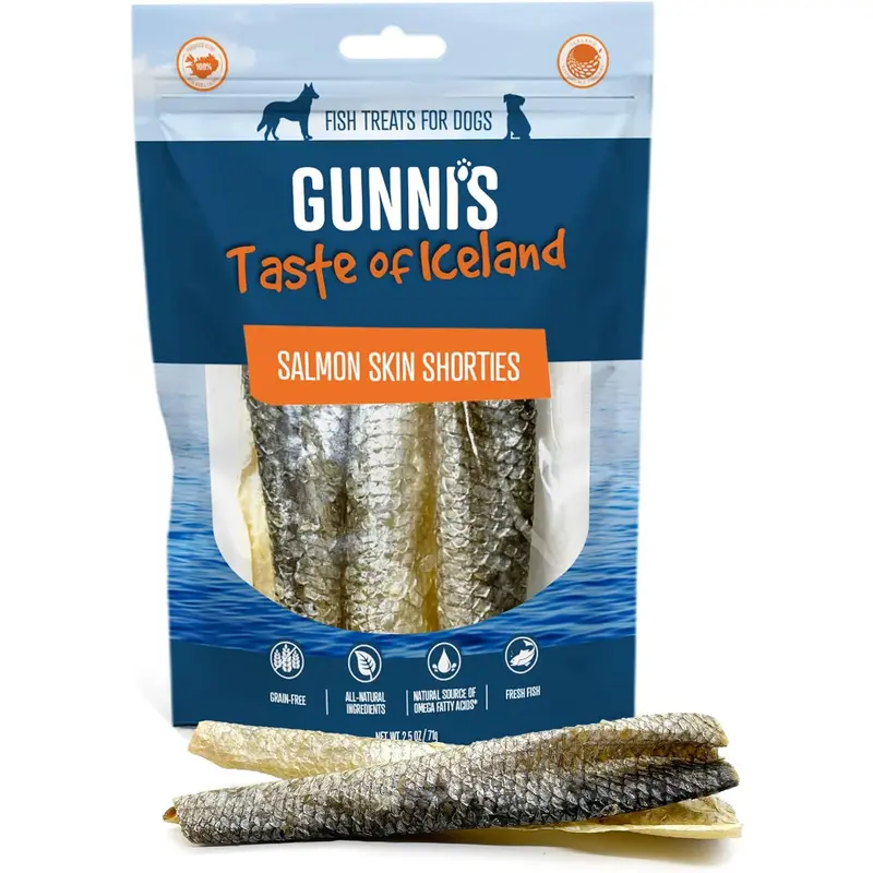 Gunni's Salmon Skin Shorties Treat 2.5 oz.