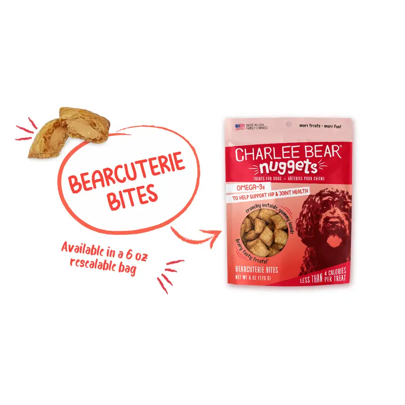 Charlee Bear Nuggets Dog Treats 6oz Bearcuterie Bites