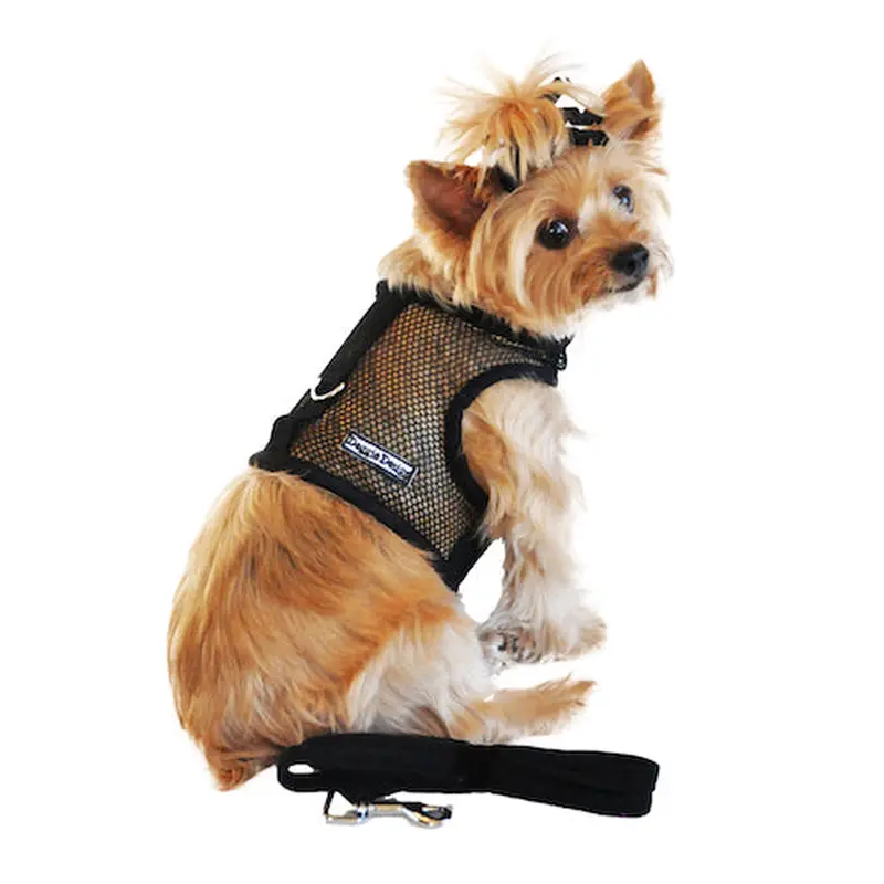 Cool Mesh Dog Harness - Solid Black