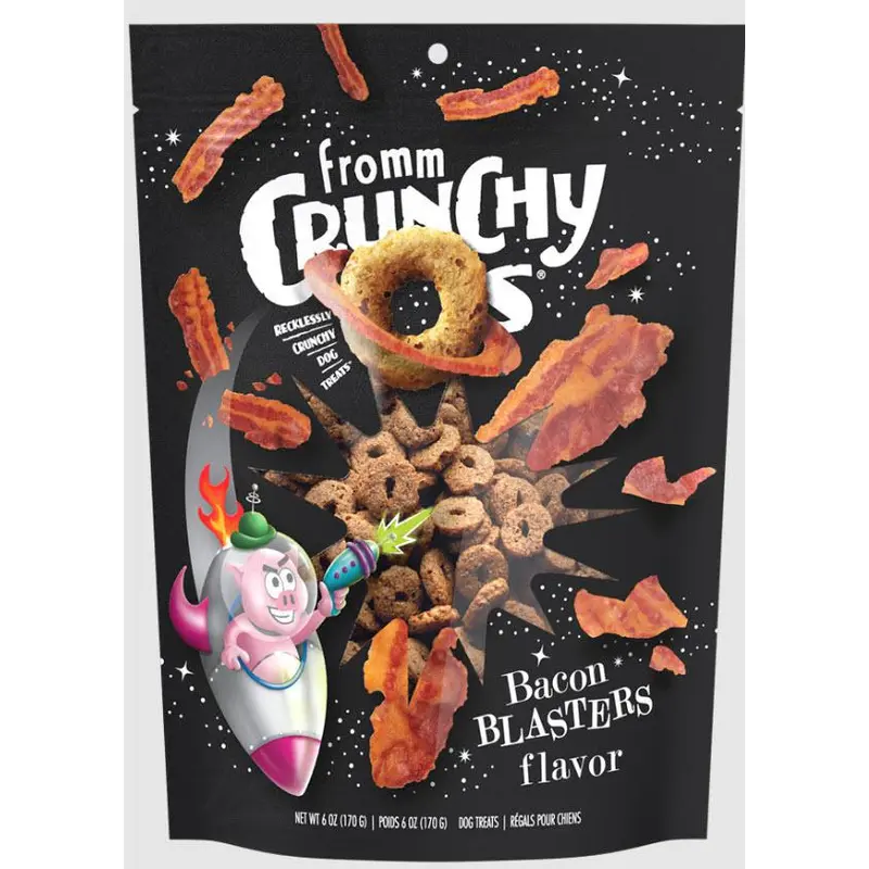 FROMM TREATS DOG CRUNCHY O'S BACON BLASTERS