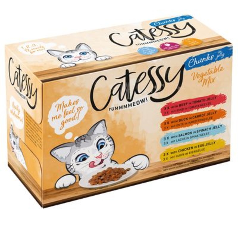 Catessy Chunks in Vegetable or Egg Jelly - Mixed Pack